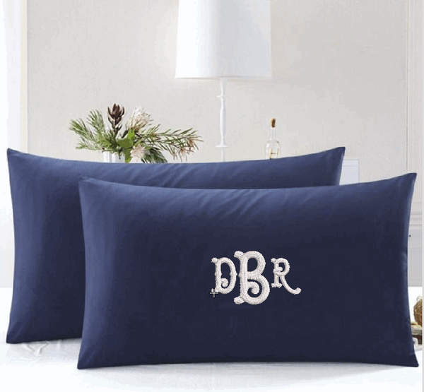 Curly Monogramed Pillow cases – Embroid Print Now